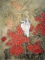 山のアンティーク中国の白鷺